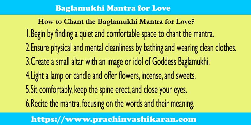 Baglamukhi Mantra for Love